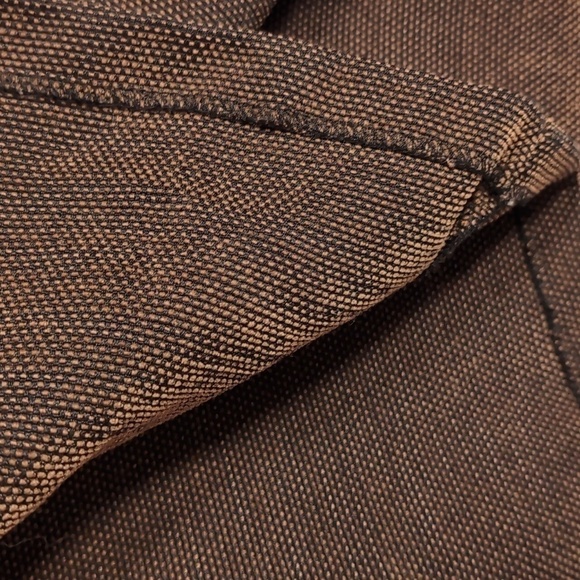 First Option Vintage Brown Metallic Bronze Blazer Jacket Size 14 - Picture 6 of 7